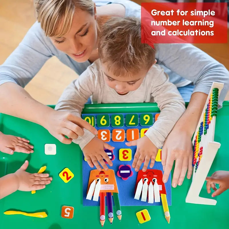 Interactive Math Learning Kit for Toddlers: Felt Board with Counters and Manipulatives for Fun and Engaging Number Activities!