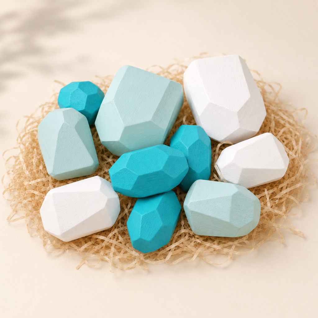 Wooden Rock Balancing Set for Kids & Adults