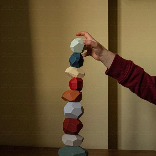 Wooden Rock Balancing Set for Kids & Adults