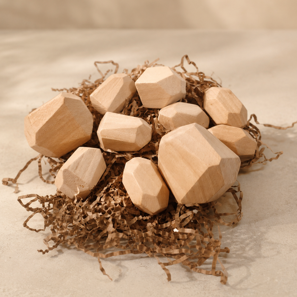 Wooden Rock Balancing Set for Kids & Adults