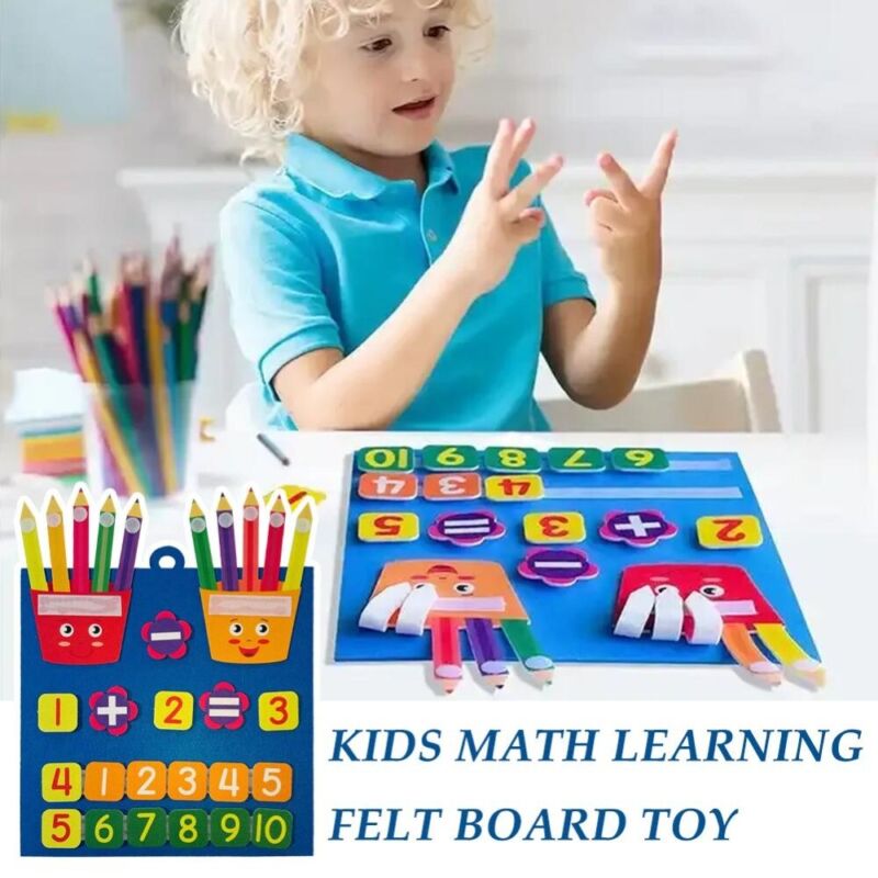 Interactive Math Learning Kit for Toddlers: Felt Board with Counters and Manipulatives for Fun and Engaging Number Activities!