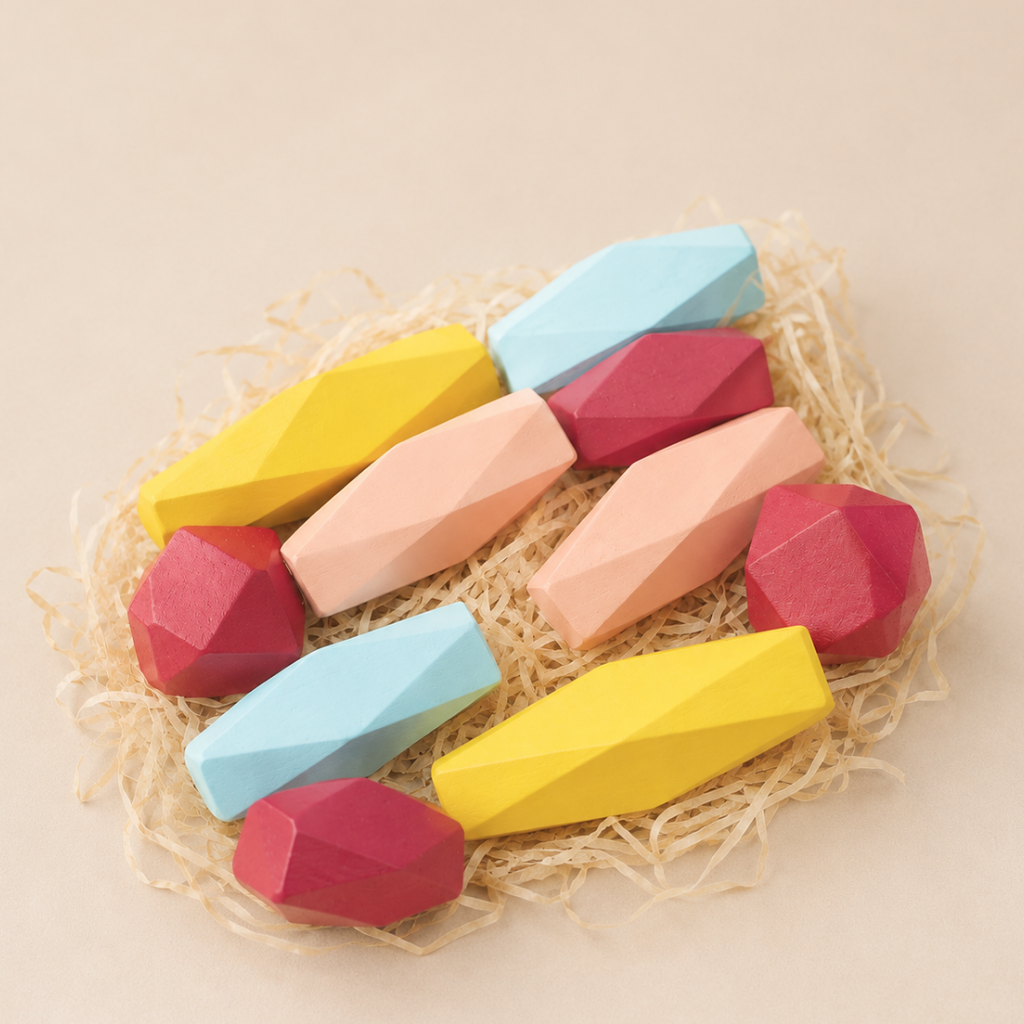 Wooden Rock Balancing Set for Kids & Adults