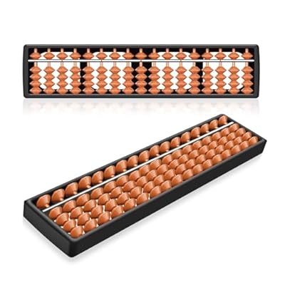 Brain Train Abacus — 17 Column Brown