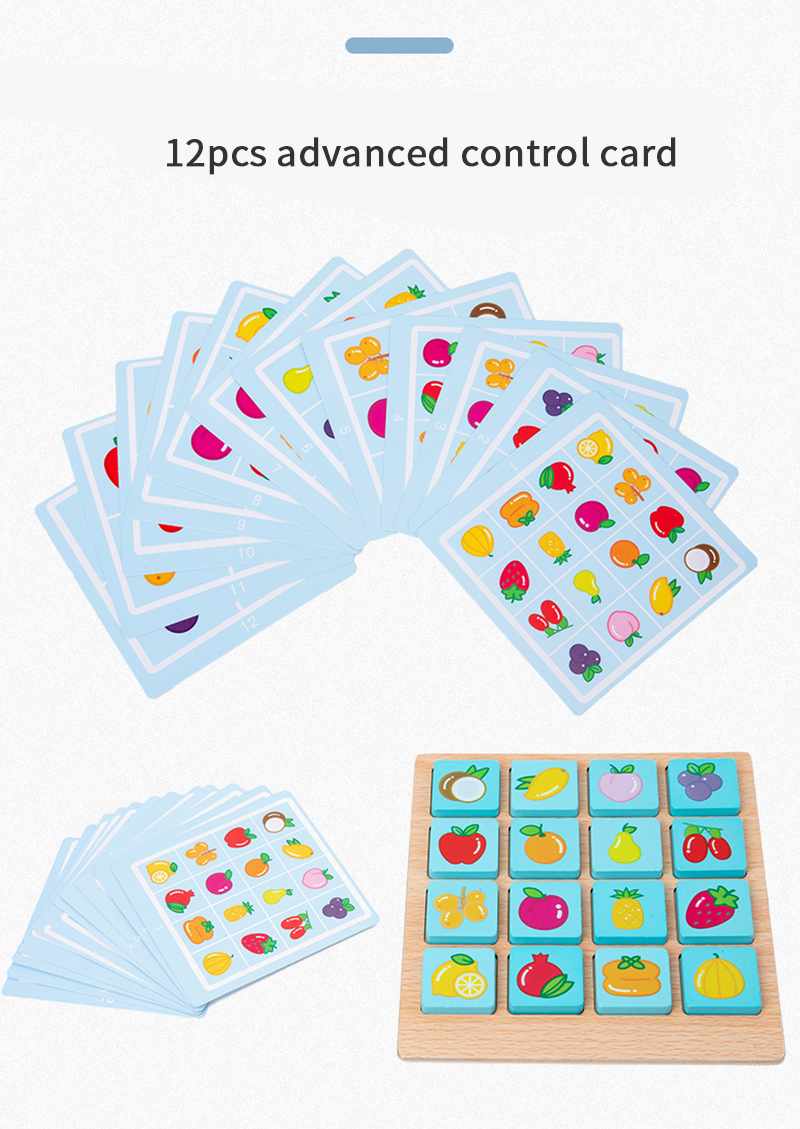 BrainTrain Memory Matching Card Game Educational Interactive Fun Preschool Toy Memory Game Learning Toy Wooden Early Childhood Education