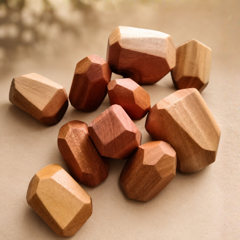 Wooden Rock Balancing Set for Kids & Adults