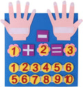 Felt Board Finger Numbers Counting Toy Teaching Aids Numbers Montessori Learning Toddler for Kids Felt Math Addition and Subtraction Teaching Early Education Toys