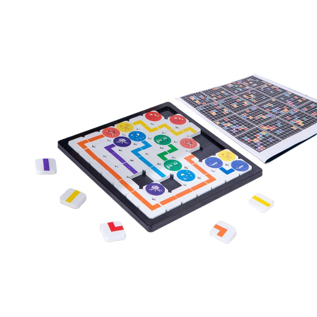 Connect the Dots Route Puzzle Board – Wooden Logic Game