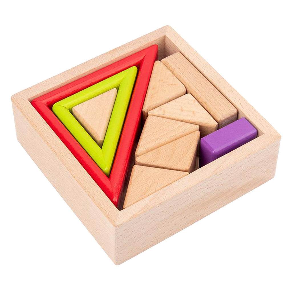 Wooden Building Blocks Toy Set Classic Stacking Game Toys for Kids Toddler