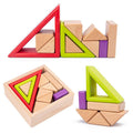 Wooden Building Blocks Toy Set Classic Stacking Game Toys for Kids Toddler
