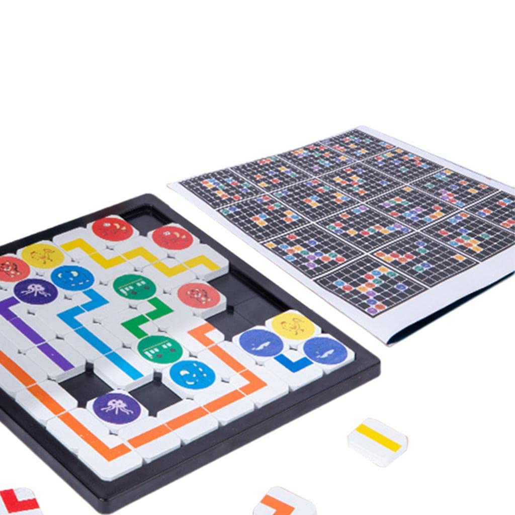 Connect the Dots Route Puzzle Board – Wooden Logic Game