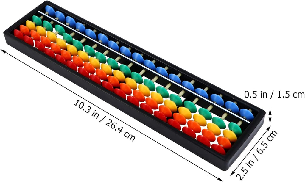 Brain Train Abacus — 17 Column Rainbow