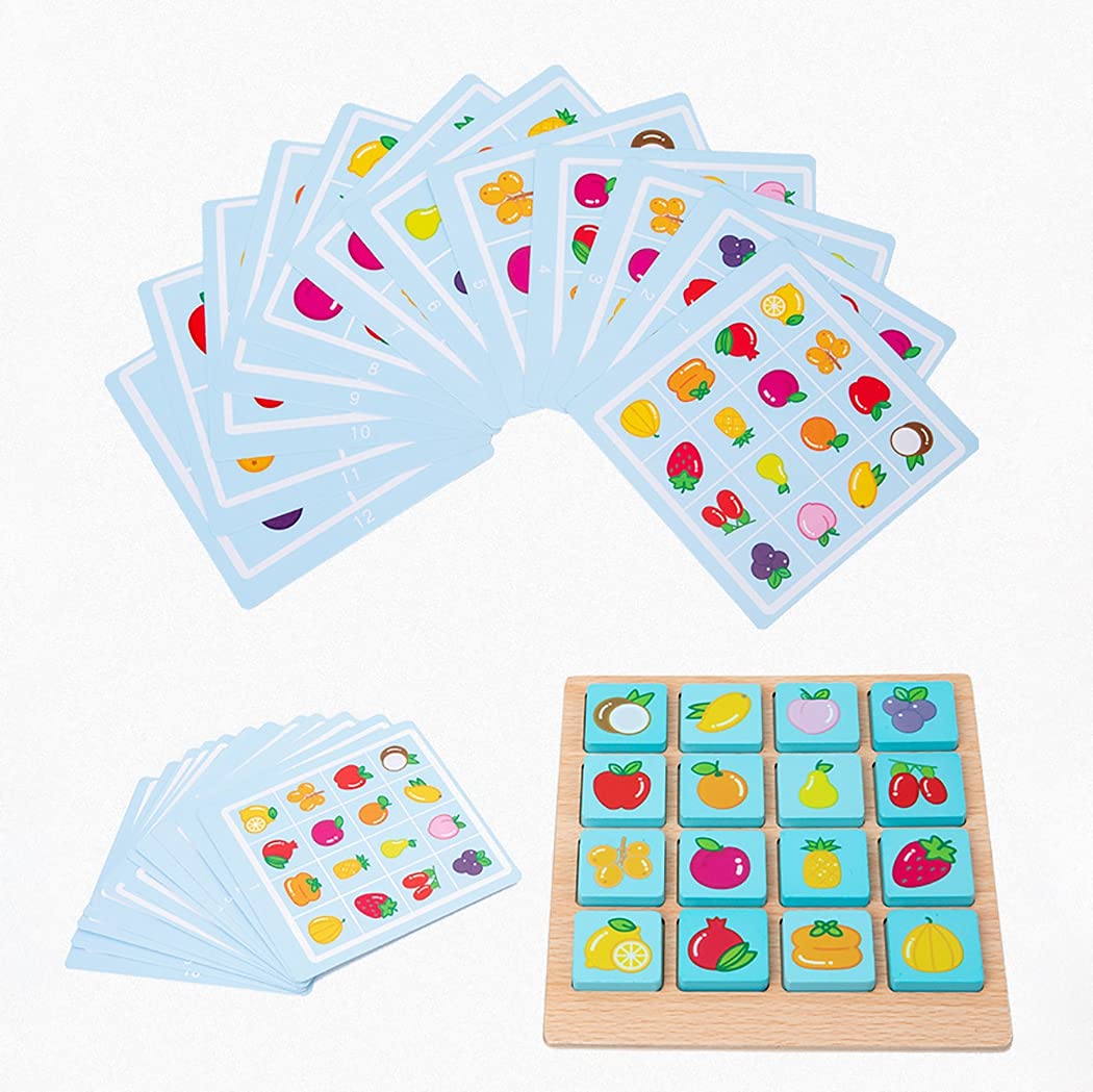 BrainTrain Memory Matching Card Game Educational Interactive Fun Preschool Toy Memory Game Learning Toy Wooden Early Childhood Education
