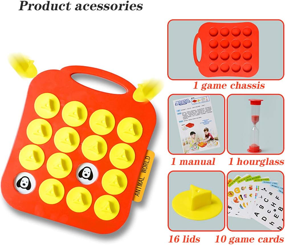 Memory Matching Game Lianliankan Games Interactive Puzzle Game Includes 10 Game Cards,16 Covers,1 Hourglass and 1 Game Base Memory Matching Game for Kids
