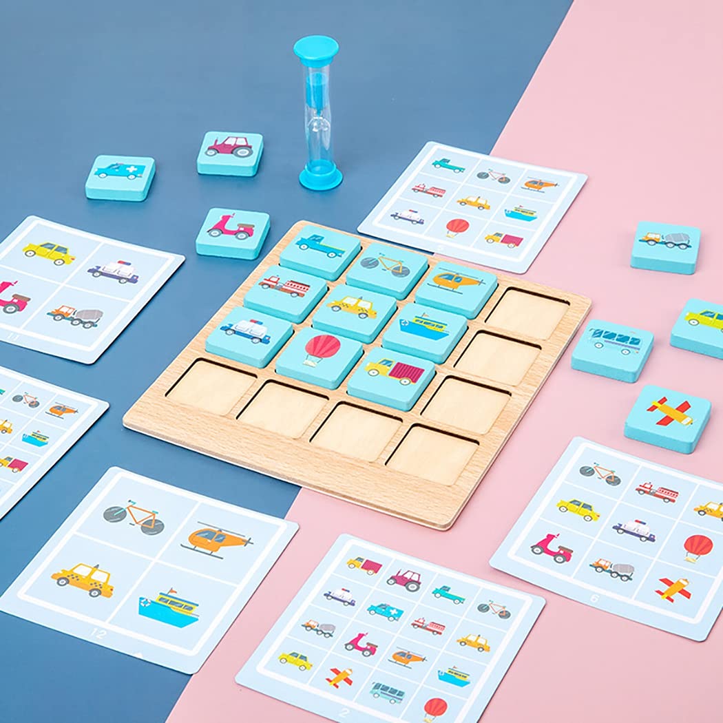 BrainTrain Memory Matching Card Game Educational Interactive Fun Preschool Toy Memory Game Learning Toy Wooden Early Childhood Education