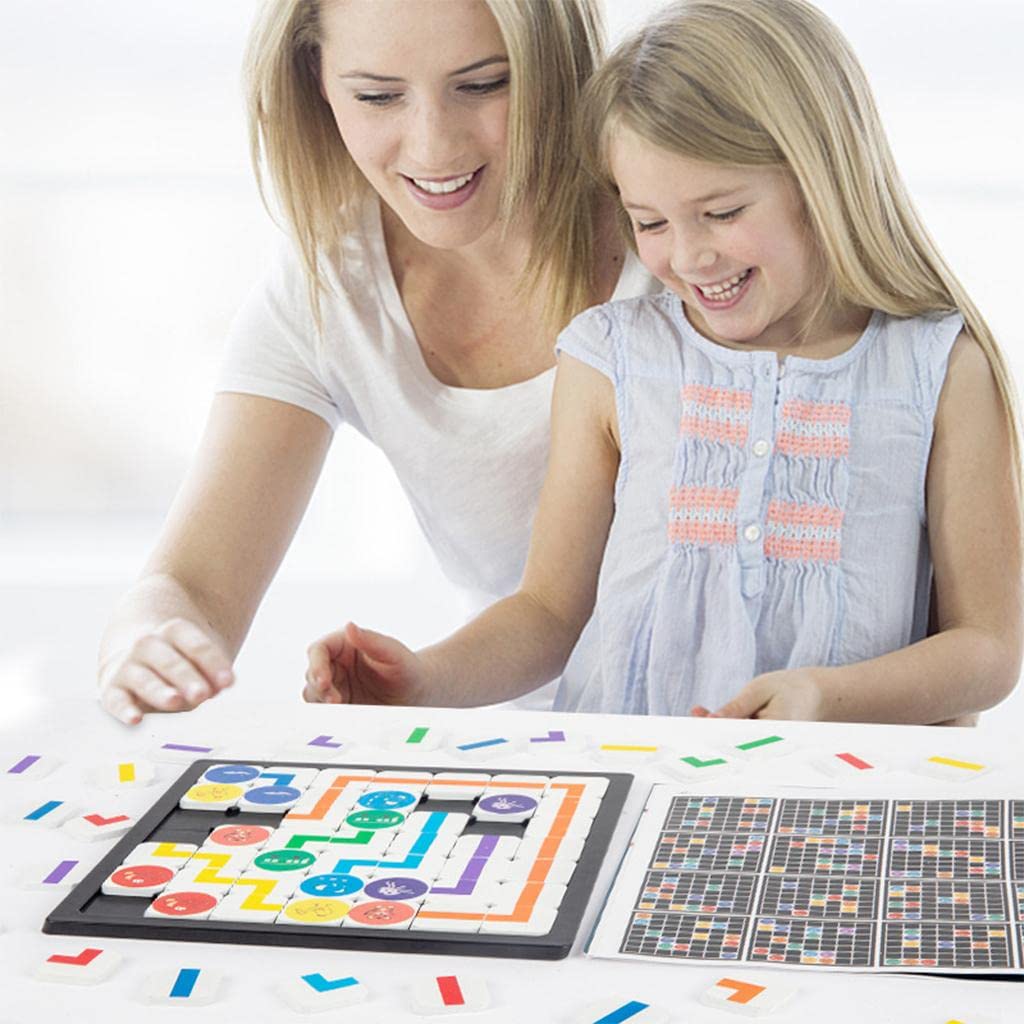Connect the Dots Route Puzzle Board – Wooden Logic Game