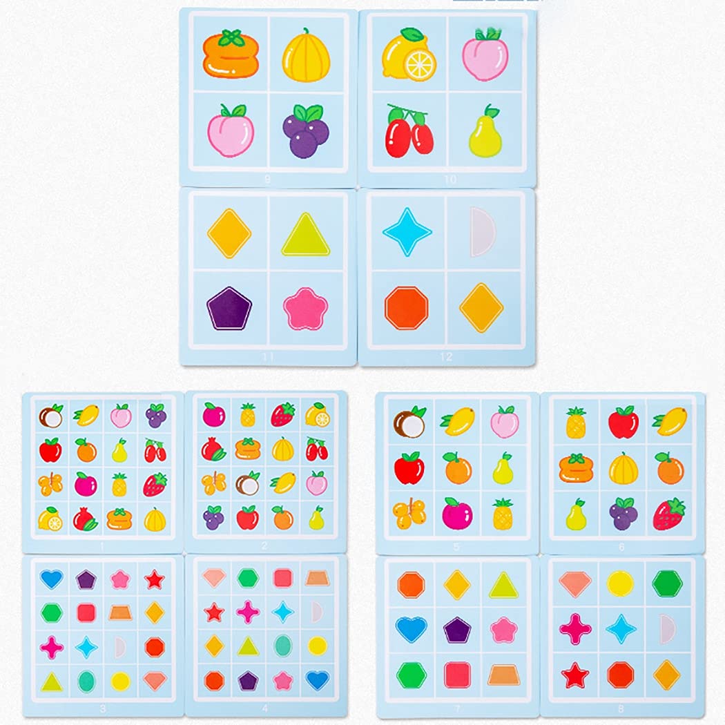 BrainTrain Memory Matching Card Game Educational Interactive Fun Preschool Toy Memory Game Learning Toy Wooden Early Childhood Education