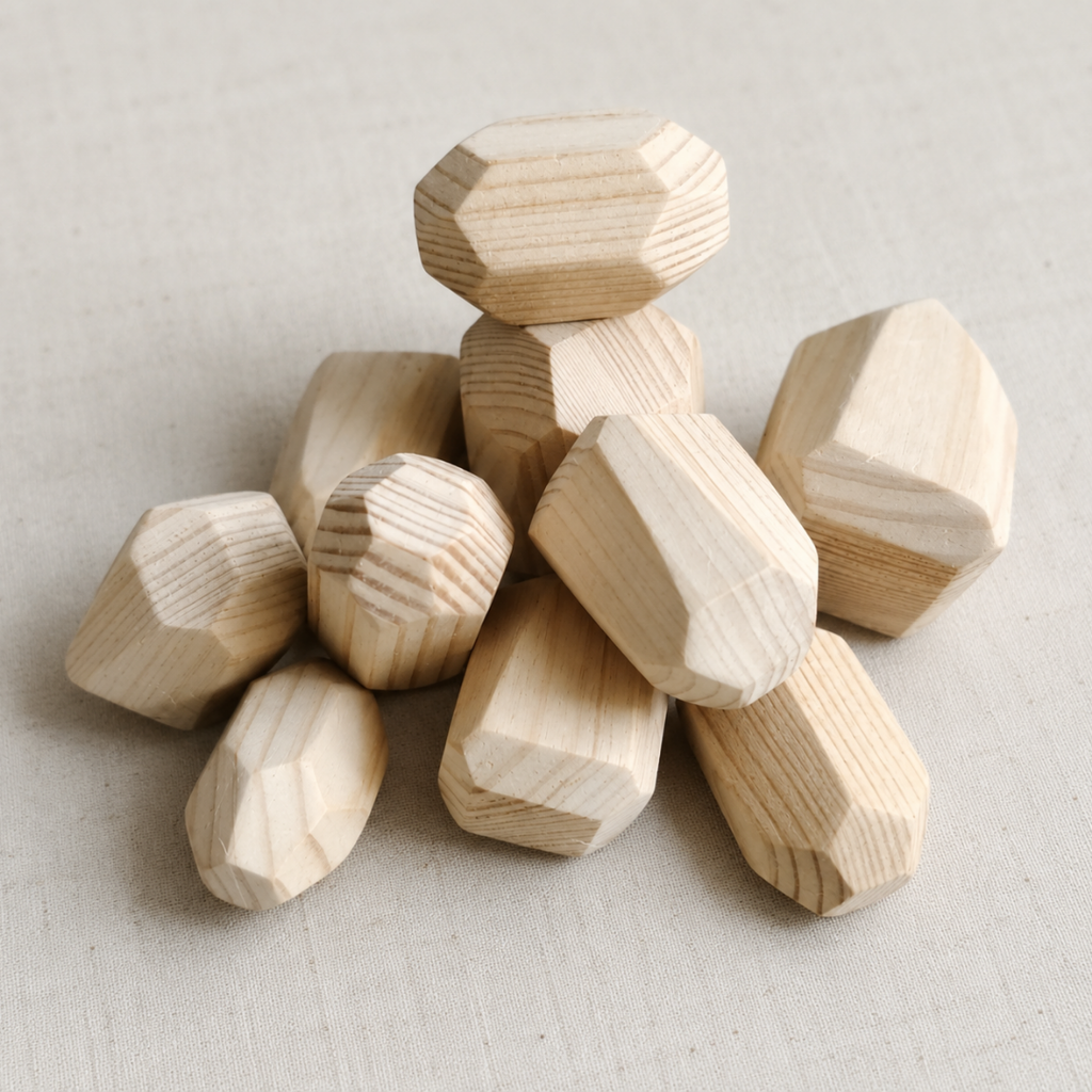 Wooden Rock Balancing Set for Kids & Adults