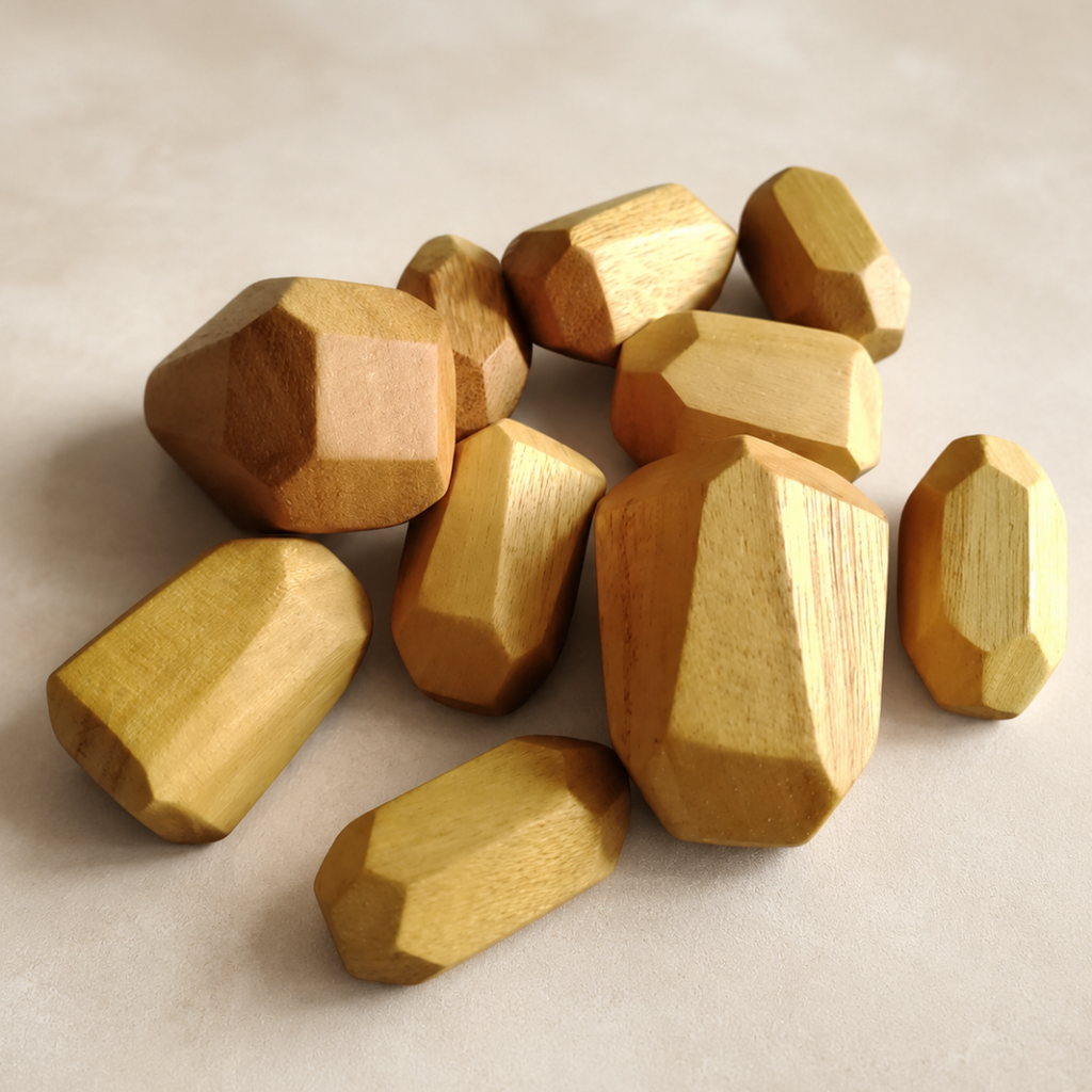 Wooden Rock Balancing Set for Kids & Adults