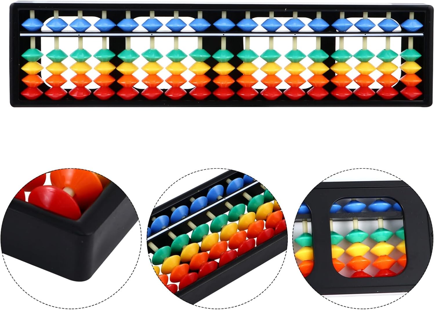 Brain Train Abacus — 17 Column Rainbow