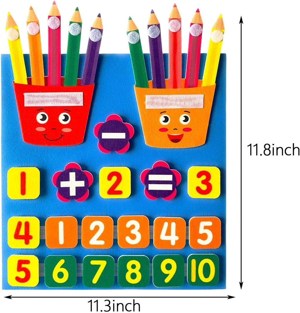 Interactive Math Learning Kit for Toddlers: Felt Board with Counters and Manipulatives for Fun and Engaging Number Activities!