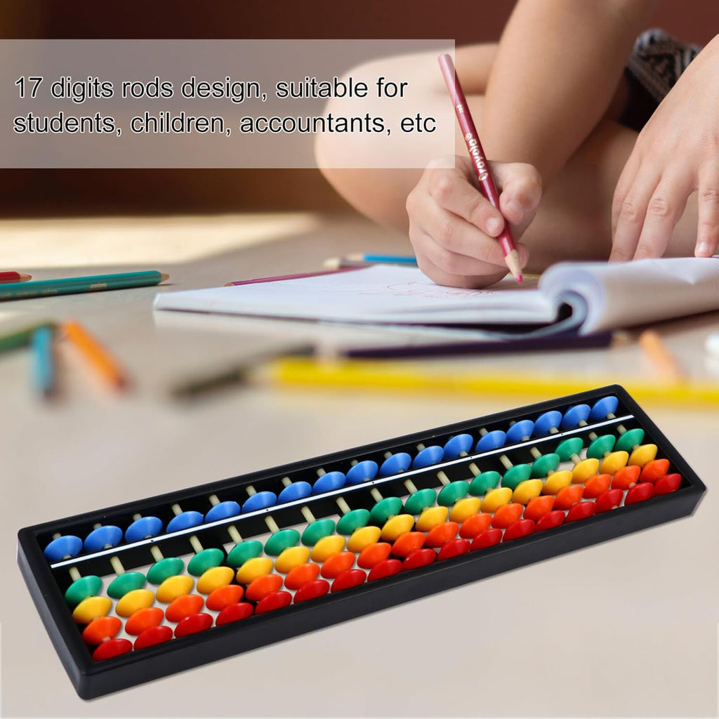 Brain Train Abacus — 17 Column Rainbow