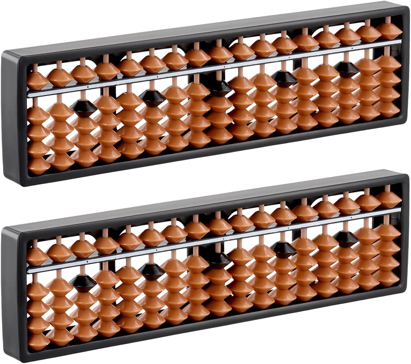 17 Column Abacus with Brown and Black beads