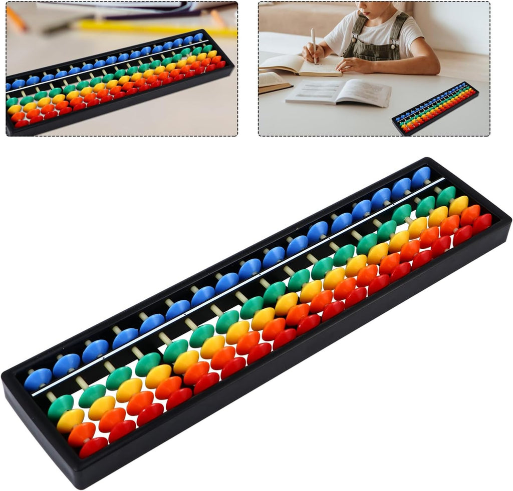 Brain Train Abacus — 17 Column Rainbow