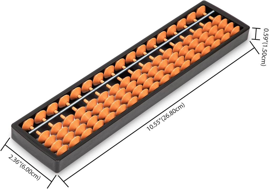 Brain Train Abacus — 17 Column Brown