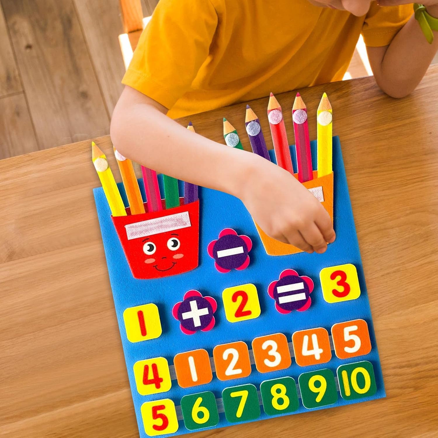 Interactive Math Learning Kit for Toddlers: Felt Board with Counters and Manipulatives for Fun and Engaging Number Activities!