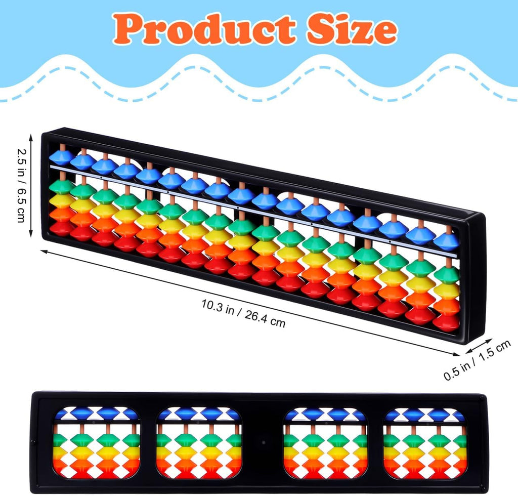 Brain Train Abacus — 17 Column Rainbow