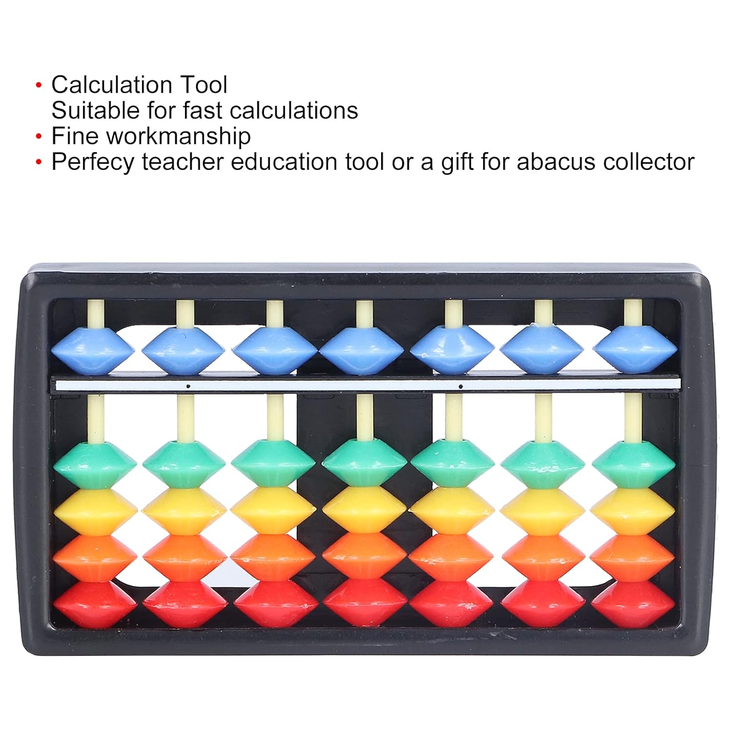 BrainTrain abacus Colorful Beads Mathematics Calculate Chinese Abacus Beginners Learning Maths Toy