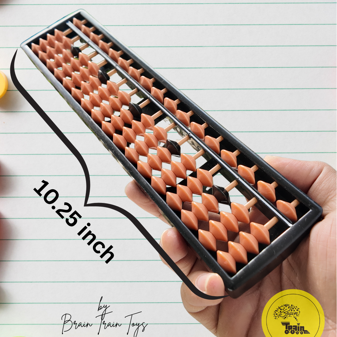 17 Column Abacus with Brown and Black beads