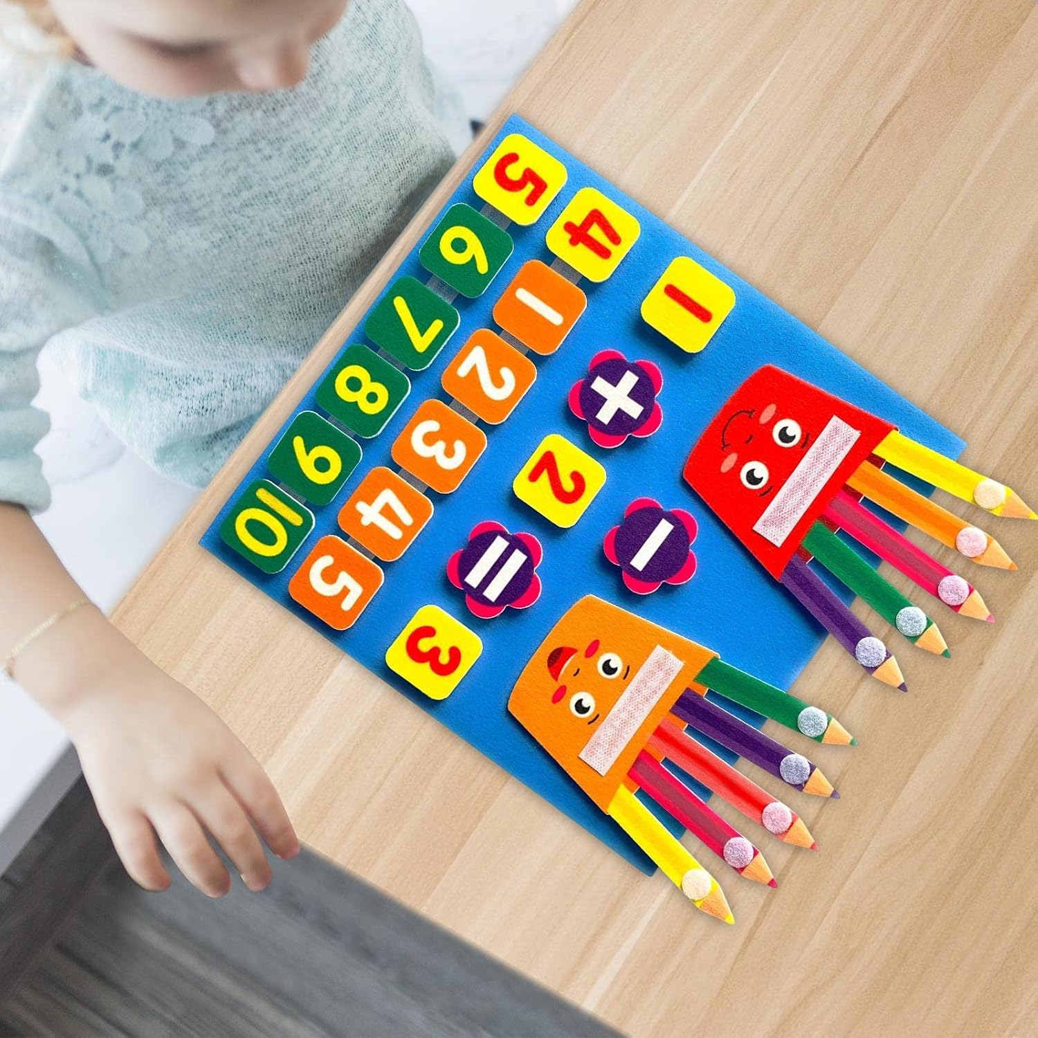 Interactive Math Learning Kit for Toddlers: Felt Board with Counters and Manipulatives for Fun and Engaging Number Activities!