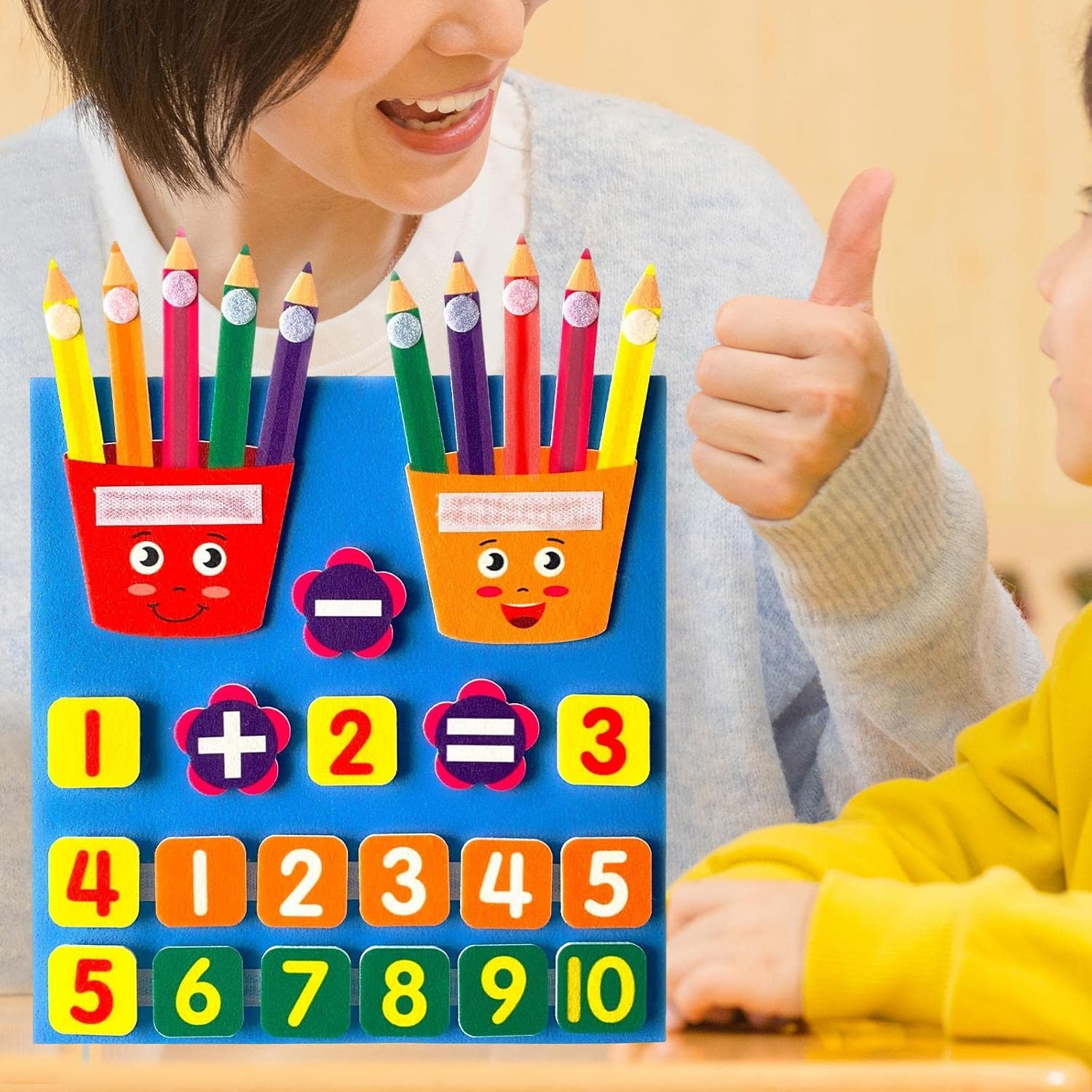 Interactive Math Learning Kit for Toddlers: Felt Board with Counters and Manipulatives for Fun and Engaging Number Activities!