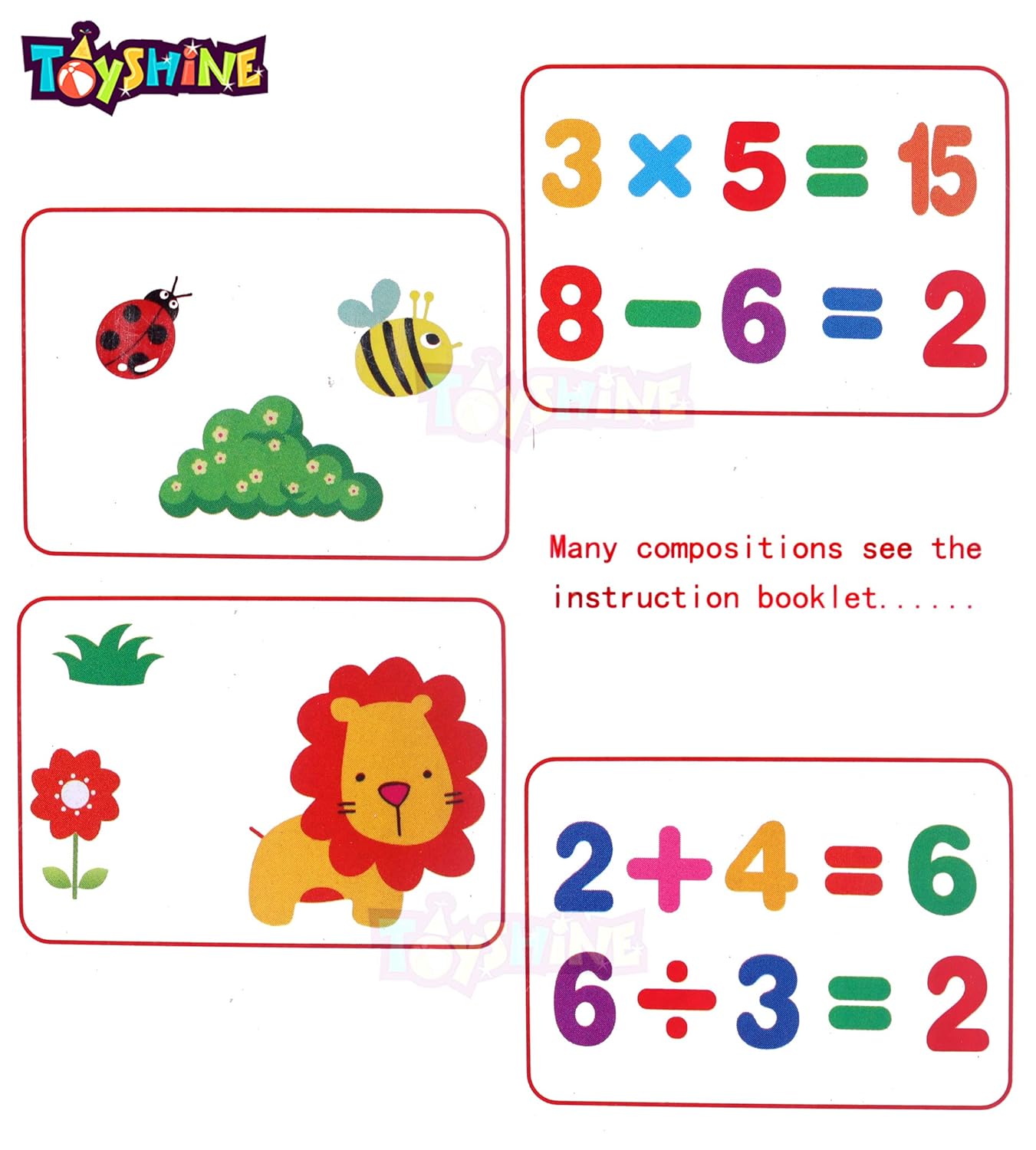 Cartoon Number Magnetic Board Puzzle, Jigsaw Puzzle, Drawing Board, Wooden Toy