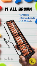 Brain Train Abacus — 17 Column Brown