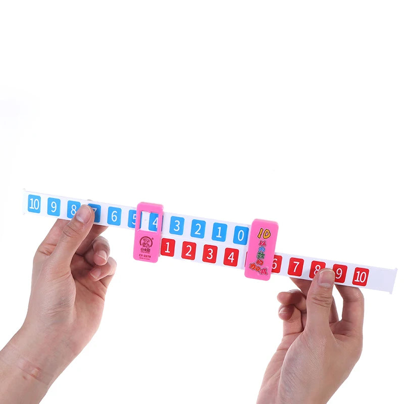 Cute Math Ruler Arithmetic 1-10 Addition Subtraction Learning Ruler Scientific Rail Design Ruler Kids Education Toys Children Gifts
