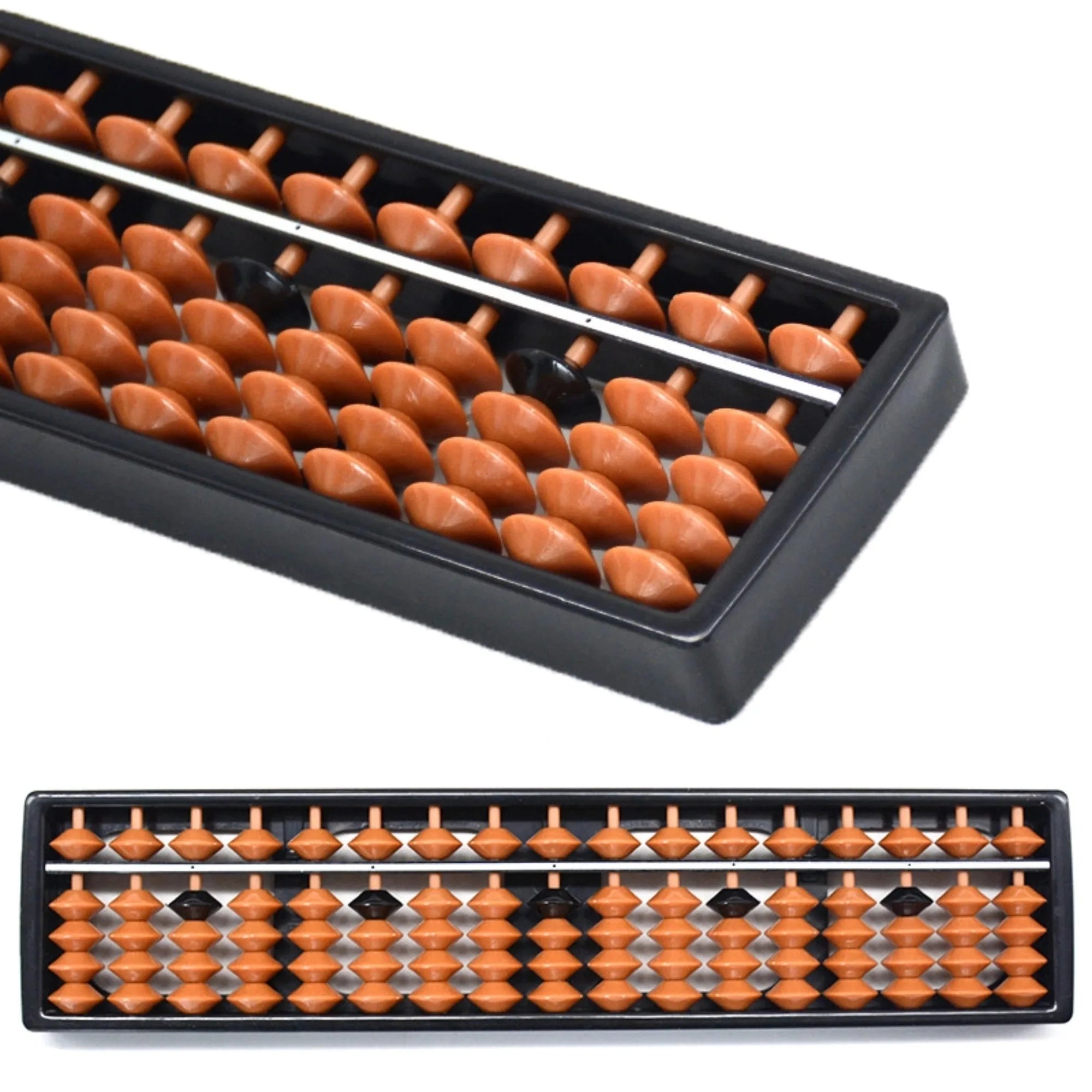 17 Column Abacus with Brown and Black beads