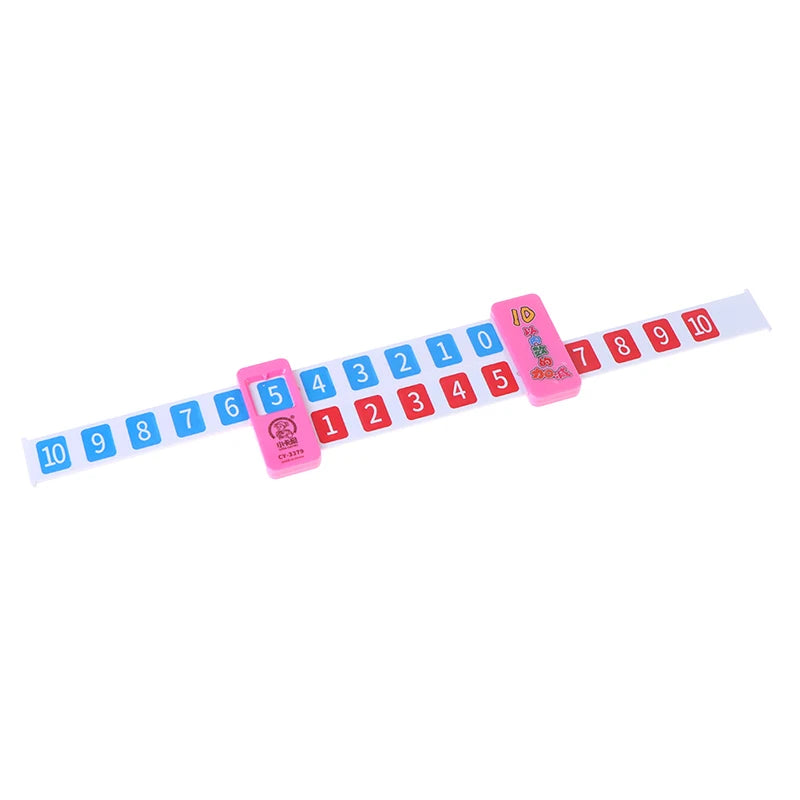 Cute Math Ruler Arithmetic 1-10 Addition Subtraction Learning Ruler Scientific Rail Design Ruler Kids Education Toys Children Gifts
