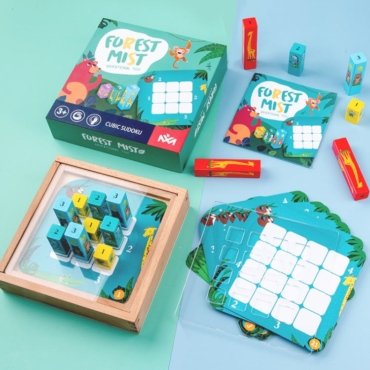 Misty Forest Sudoku Game Children Wooden Early Education Three-Dimensional Logical Reasoning Toy