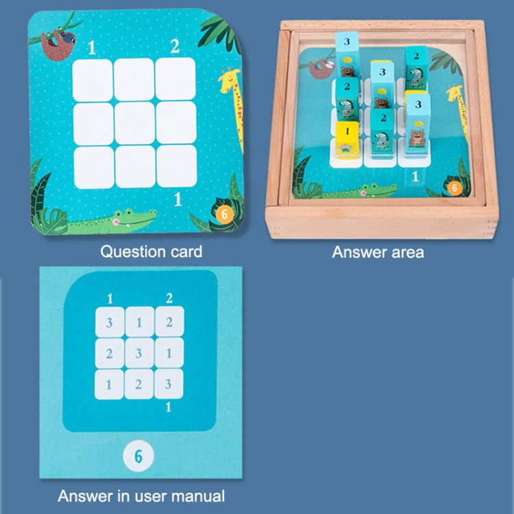 Misty Forest Sudoku Game Children Wooden Early Education Three-Dimensional Logical Reasoning Toy
