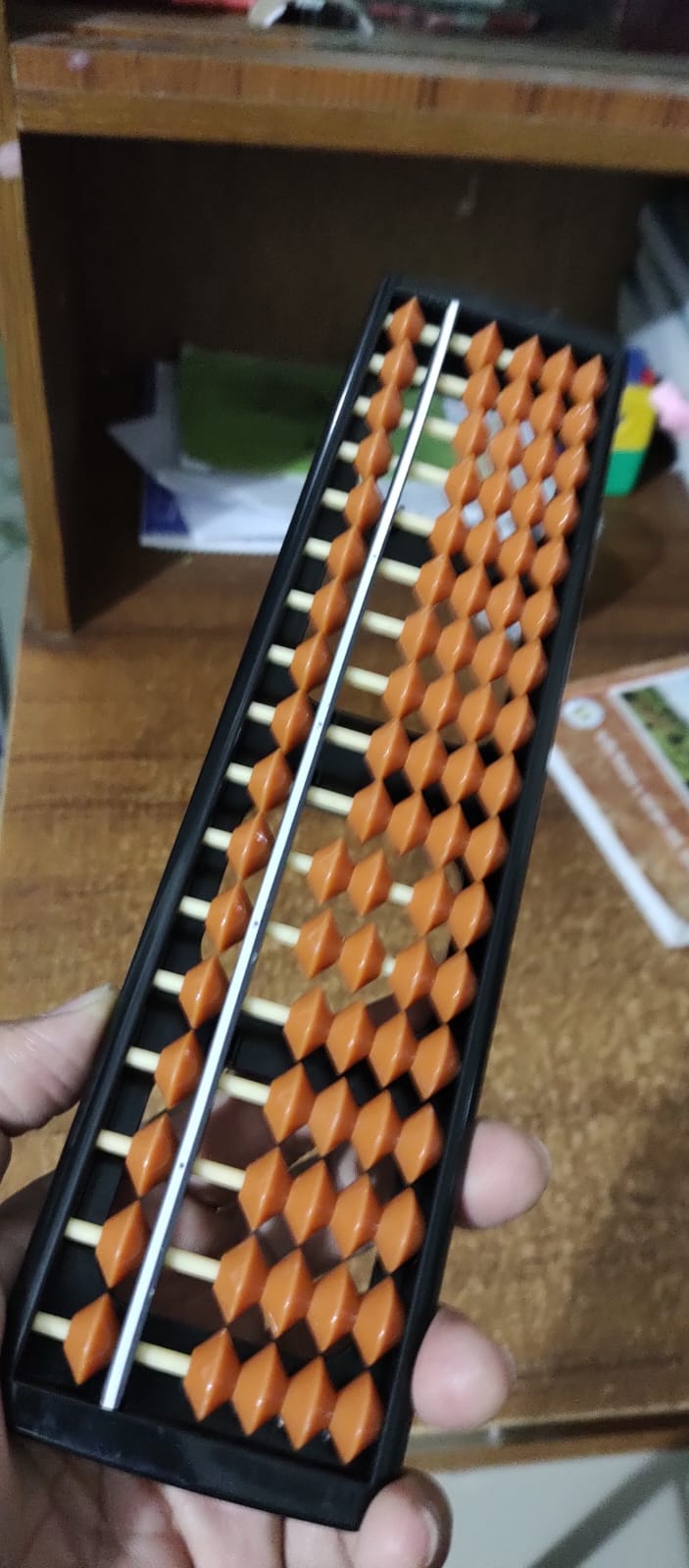 Brain Train Abacus — 17 Column Brown