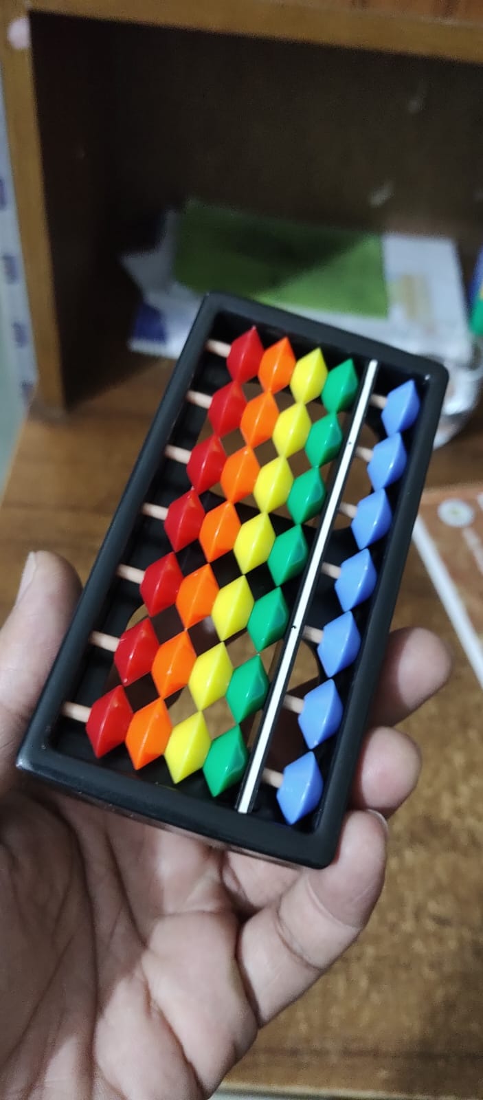 BrainTrain abacus Colorful Beads Mathematics Calculate Chinese Abacus Beginners Learning Maths Toy