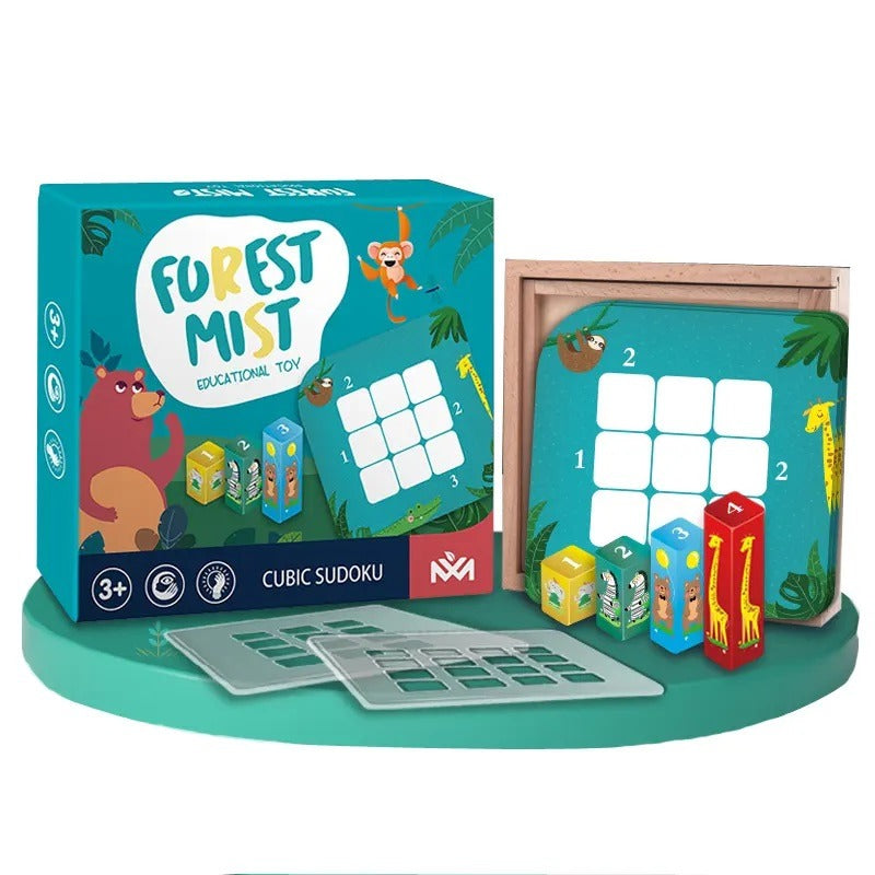 Misty Forest Sudoku Game Children Wooden Early Education Three-Dimensional Logical Reasoning Toy