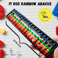 Brain Train Abacus — 17 Column Rainbow