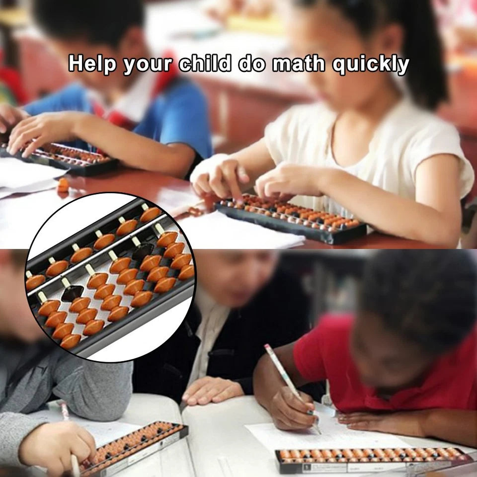 17 Column Abacus with Brown and Black beads