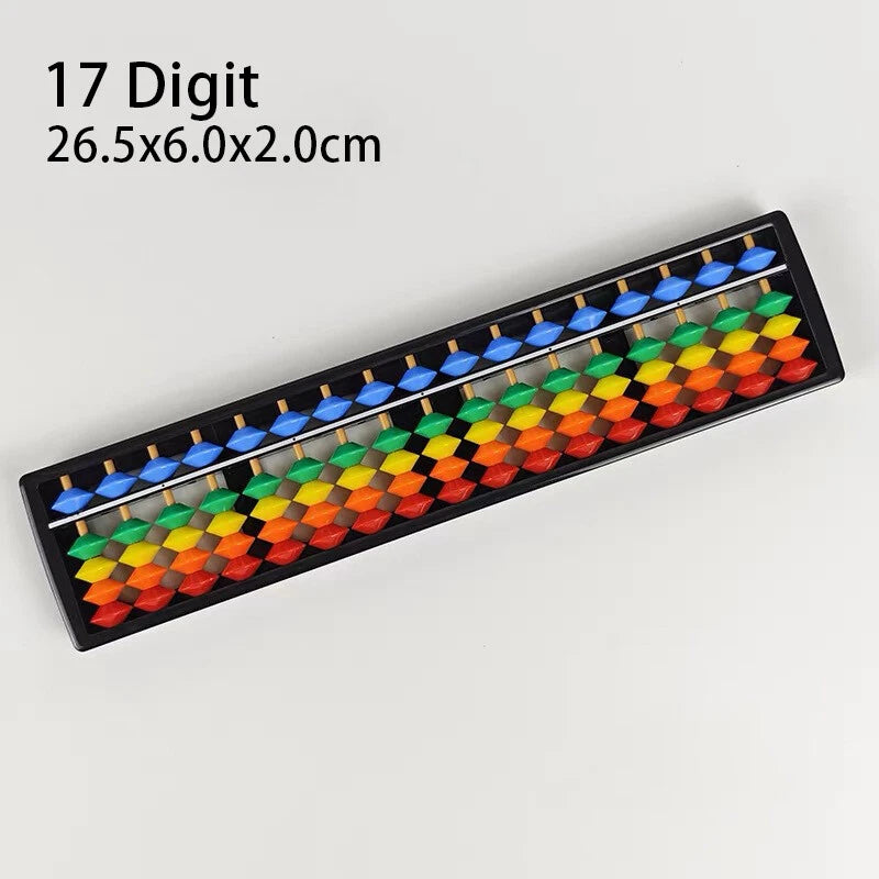Brain Train Abacus — 17 Column Rainbow