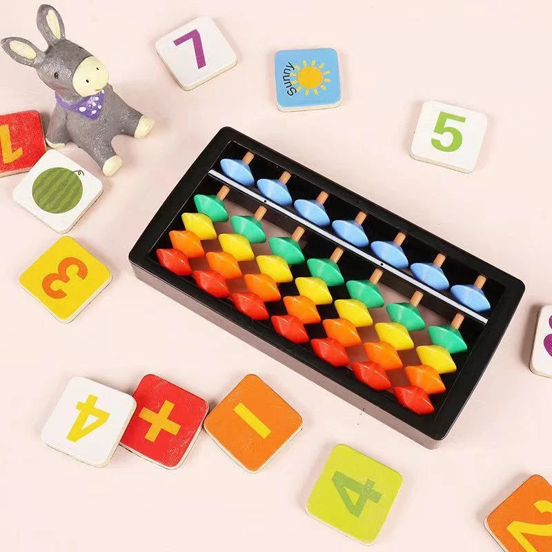 BrainTrain abacus Colorful Beads Mathematics Calculate Chinese Abacus Beginners Learning Maths Toy